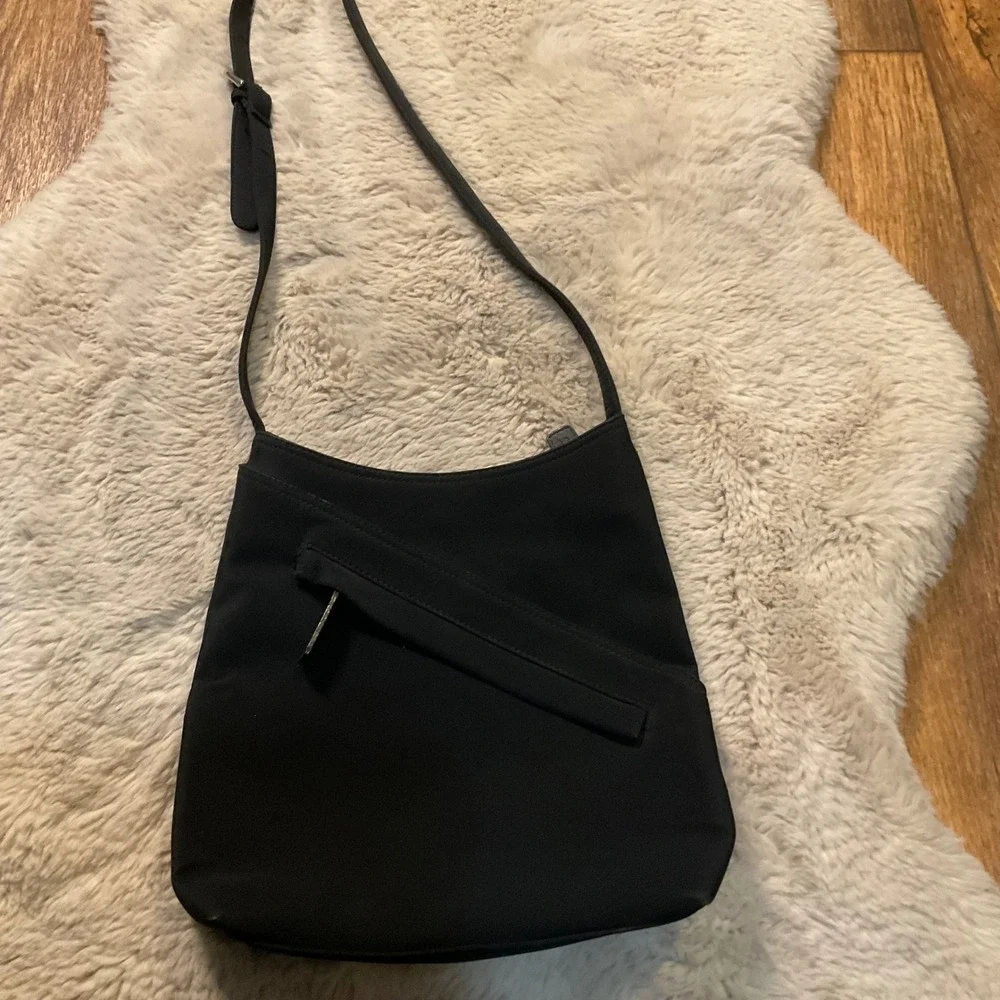 Talbots Black Polyester‎ Shoulder Crossbody Bag Pockets 10
